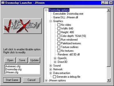 Sreen grab of the first Doomsday Launcher